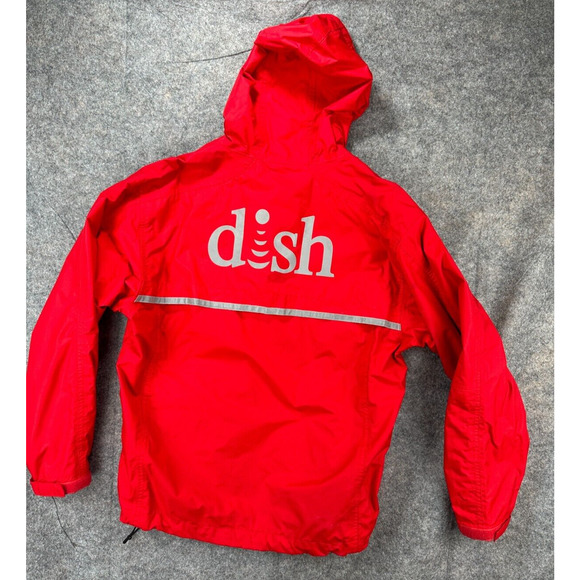 DISH Network Cintas Waterproof Hooded Jacket Mens Medium Full Zip, 3 Pocket - Picture 6 of 7